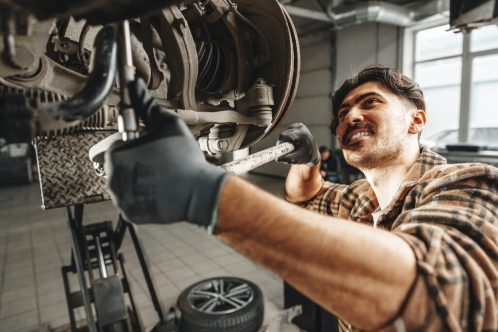 Mechanic Performing Car Repairs